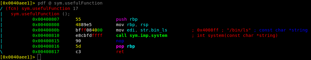 Radare2 Symbols and useful functions