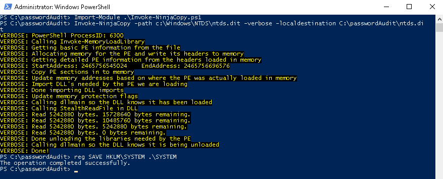 Invoke-Ninja export