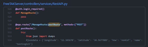 Unauthenticated PostRoute Endpoint