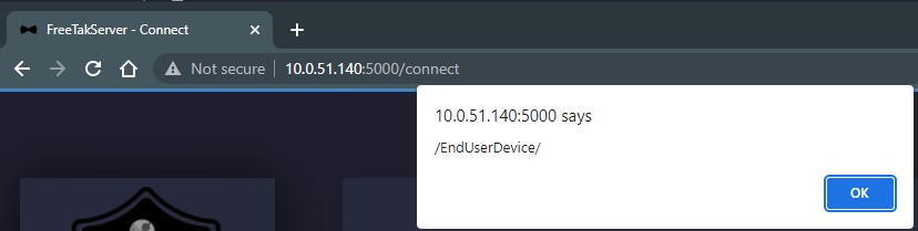 XSS End User Device WebUI Alert